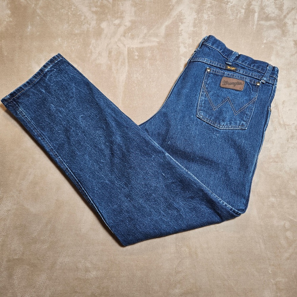 Wrangler 47MWZ Regular Fit Jeans Mens 37x34 Blue Denim Cowboy Cut 1047MWZPW